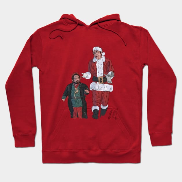 Seinfeld: Cosmo Claus & Mickey the Elf Hoodie by 51Deesigns